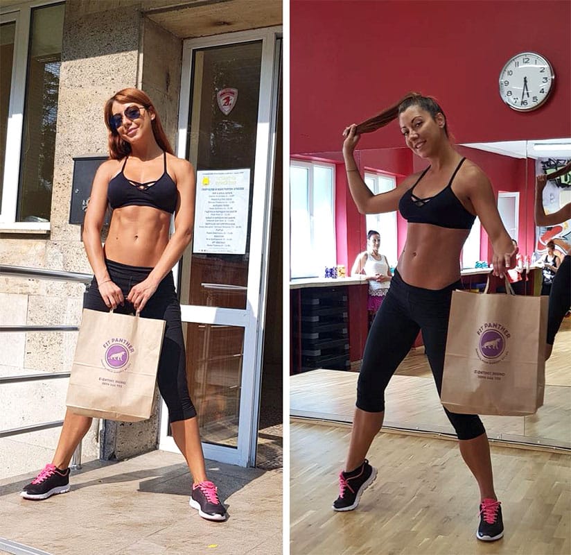 Sveti from KombatXtreme with a package healthy food from FitPanther