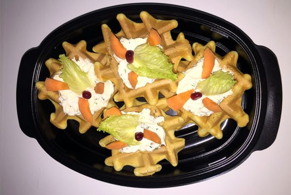 Солени гофри от рожково и пълнозърнесто брашно с рикота