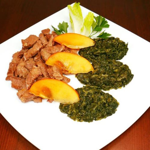 Телешко варено със спанак