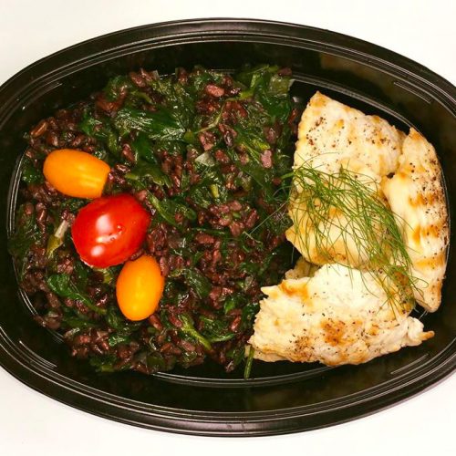 Пуешко на грил с черен императорски ориз