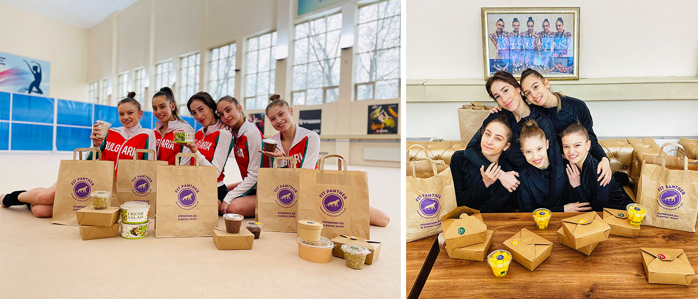 Български отбор по художествена гимнастика - клиенти на Здравословна кухня Fit Panther