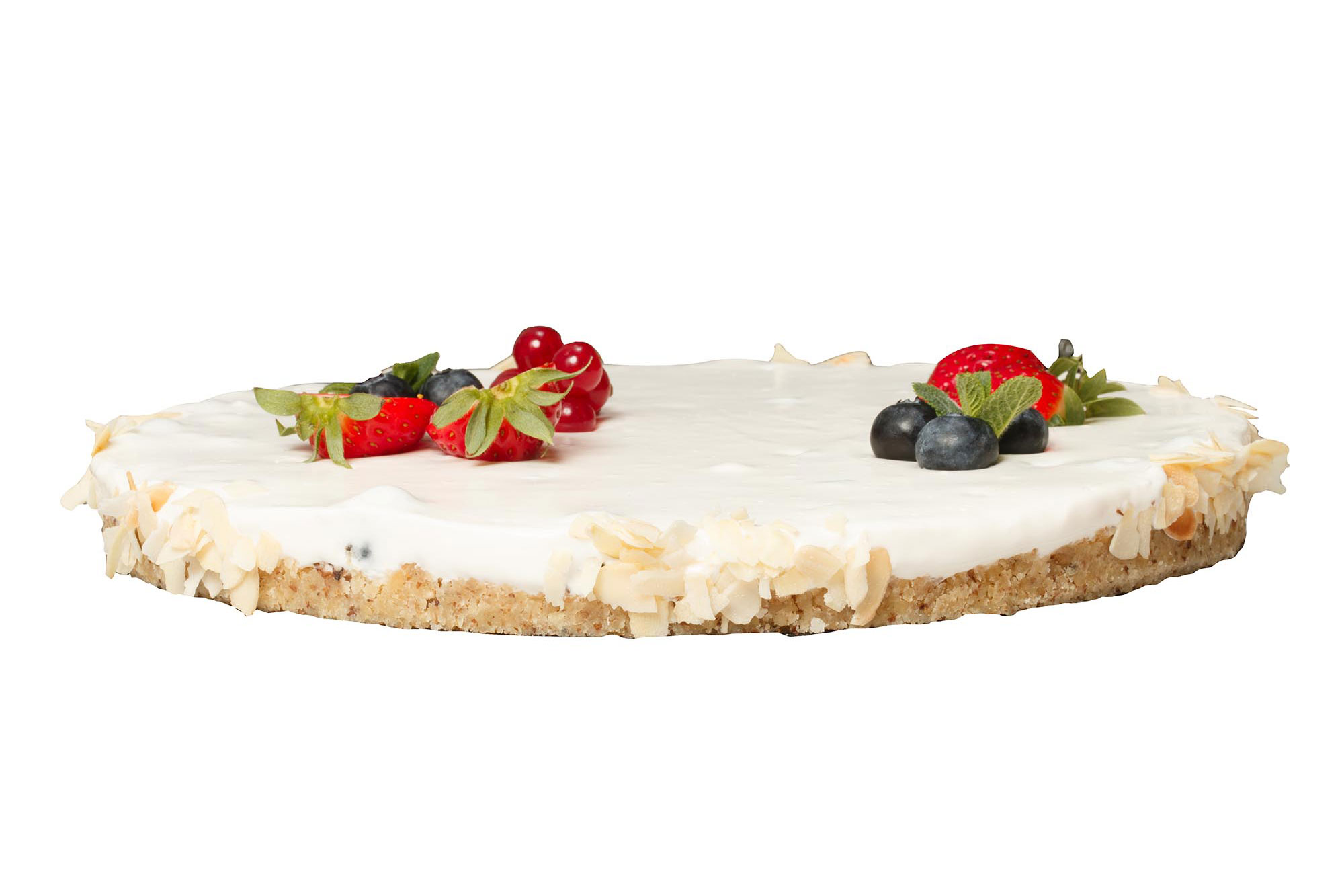 Кето плодов чийзкейк с лимон, ягоди и малини - снимка 3