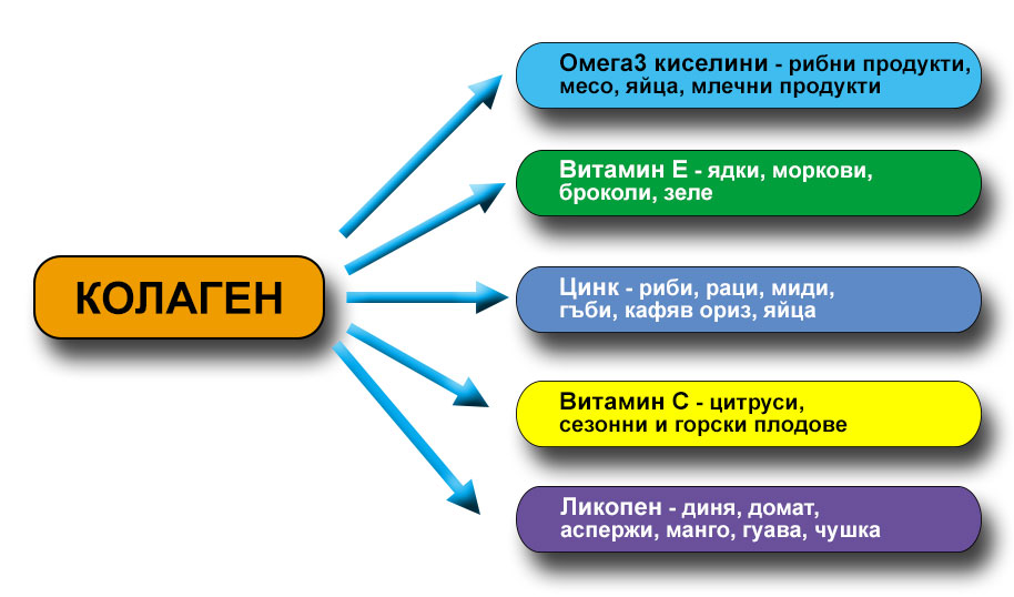 таблица с храните приятели на колагена