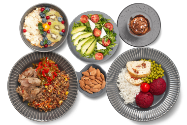 протеиново меню от кухня fit panther - снимка без фон