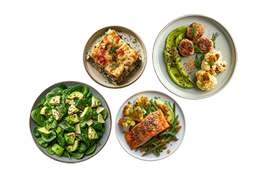 Кето закуска, обяд и вечеря меню от кухня fit panther - снимка без фон