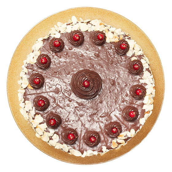 Кето бутикова шоколадова торта Пантера с касис - изображение без фон
