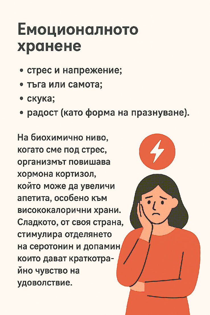 инфографика за емоционалното хранене