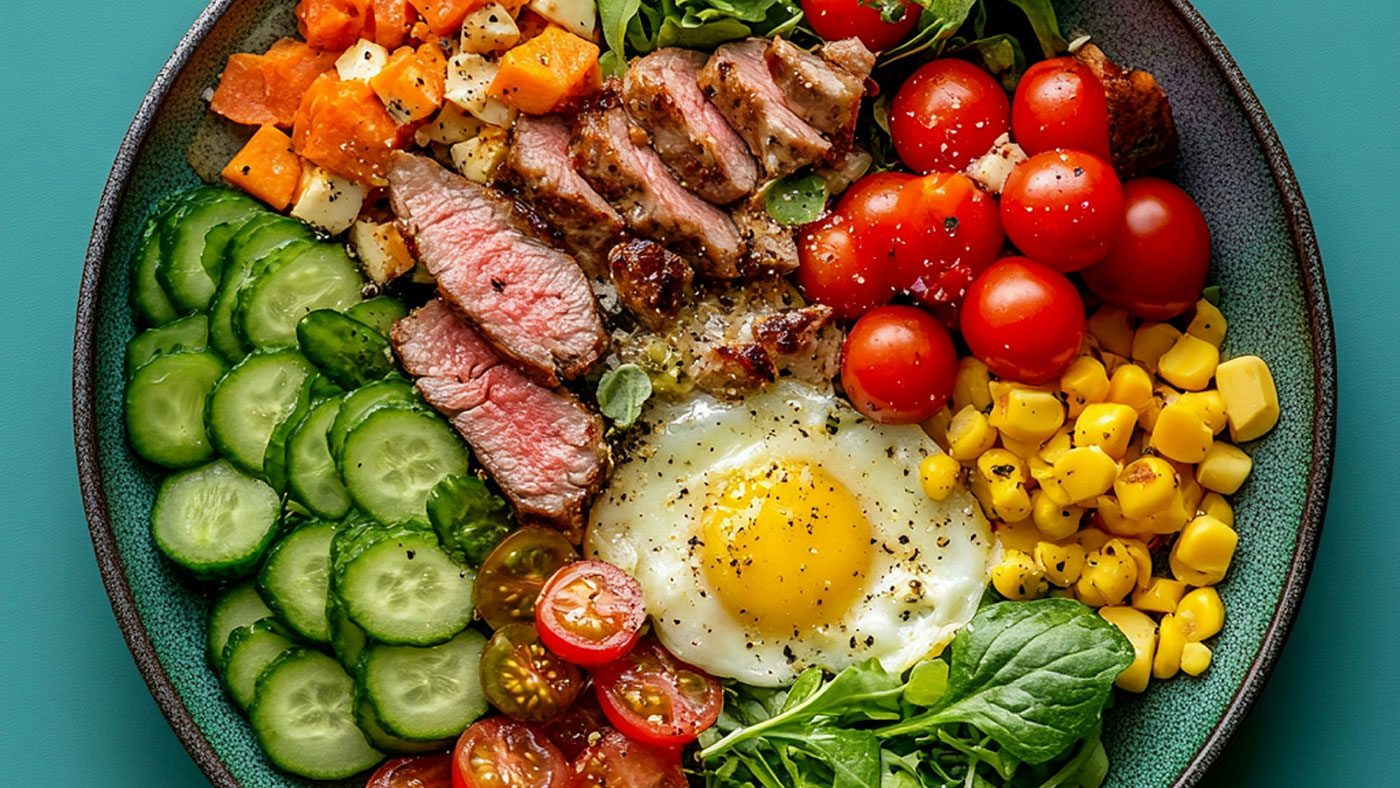 чиния с нисковъглехидратна храна