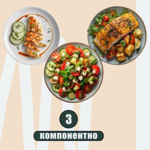 кето меню с обяд и вечеря плюс салата 3-компонентно